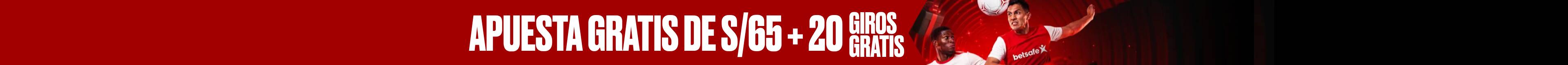 Apuesta Gratis de S/65 + 20 Giros Gratis