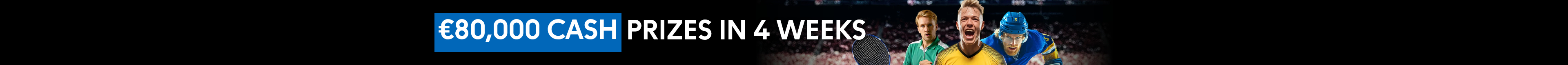 €20,000 Weekly Cash Prize Draws