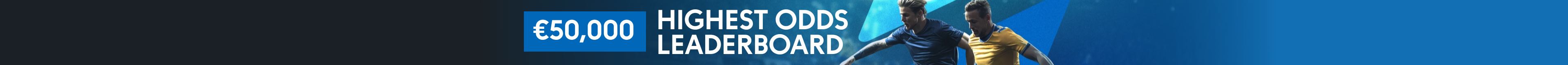 €50,000 Highest Odds Leaderboard